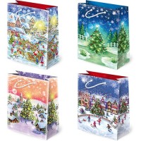 Vánoční dárková taška - 16 x 24 cm - T4-S46 Vánoční dárková taška - 16 x 24 cm - T4-S46