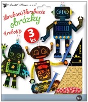 Sada škrabacích obrázků s doplňky - Roboti - 6682