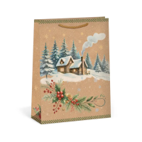 Vánoční dárková taška NATUR - 23,3 x 31,3 cm - 0854-0091