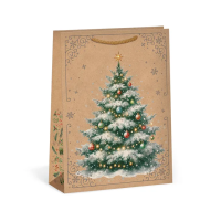 Vánoční dárková taška NATUR - 23,3 x 31,3 cm - 0854-0092