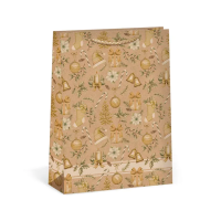 Vánoční dárková taška NATUR - 23,3 x 31,3 cm - 0854-0093