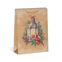 Vánoční dárková taška NATUR - 23,3 x 31,3 cm - 0854-0094