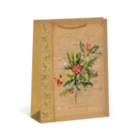 Vánoční dárková taška NATUR - 23,3 x 31,3 cm - 0854-0095