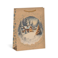 Vánoční dárková taška NATUR - 23,3 x 31,3 cm - 0854-0096