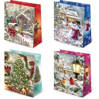 Vánoční dárková taška - 23 x 32 cm - T2-S37 Vánoční dárková taška - 23 x 32 cm - T2-S37