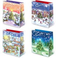 Vánoční dárková taška - 23 x 32 cm - T2-S46 Vánoční dárková taška - 23 x 32 cm - T2-S46