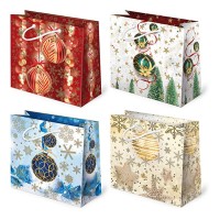 Vánoční dárková taška - 16 x 16 cm - T6-S40 Vánoční dárková taška - 16 x 16 cm - T6-S40