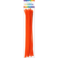 Plyšový drát 30 cm - oranžový - 20 ks