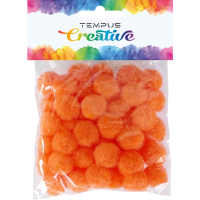 Bambulky 20 mm - oranžové - 50 ks