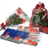 Vánoční dárkový sáček - Candles - 30 x 45 cm - 100 ks