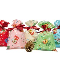 Vánoční dárkový sáček - Xmas Smile - 16 x 25 cm - 100 ks