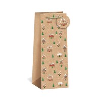 Vánoční dárková taška SQUARE BOTTLE - 39,8 x 15 cm - 0835-0005