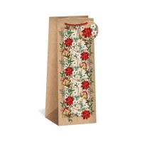 Vánoční dárková taška SQUARE BOTTLE - 39,8 x 15 cm - 0835-0009