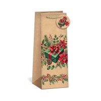 Vánoční dárková taška SQUARE BOTTLE - 39,8 x 15 cm - 0835-0012