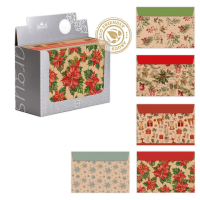 Vánoční obálka C5 - NATUR s potiskem - mix - 1086-V002