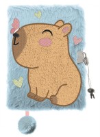 Plyšový zápisník se zámkem - Capybara