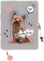 Plyšový zápisník se zámkem - York