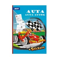 Omalovánky A4 se samolepkami - Auta - 5301252