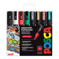 Sada akrylových popisovačů Posca PC-5M - 1,8 - 2,5 mm - CHRISTMAS - 8 ks - P250599308
