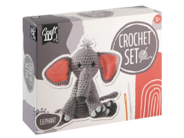 Sada na háčkování - Slon - 15 x 12 cm - CR1733/GE