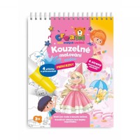 Kouzelné malování vodou - blok s tužkou - princezny - 4 listy -  00800572