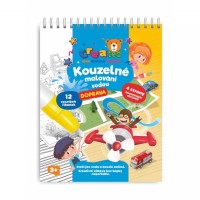 Kouzelné malování vodou - blok s tužkou - doprava - 4 listy -  00800573