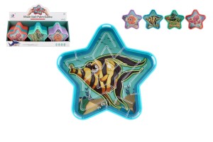 Hlavolam - bludiště s kuličkou - hvězda - 9 cm - 00861779