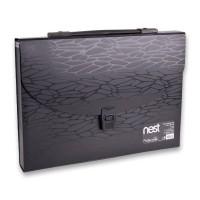 Desky na dokumenty NEST A4 - 13 kapes - černá - 1128200