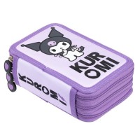 Třípatrový vybavený penál - KUROMI Violet