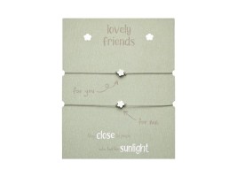 Gifty - Lovely Friends náramek - Flower - stříbrný - 1042794