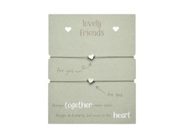 Gifty - Lovely Friends náramek - Heart - stříbrný - 1042796
