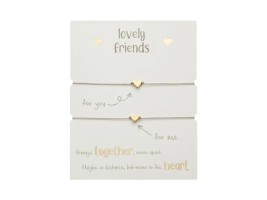 Gifty - Lovely Friends náramek - Heart - zlatý - 1042802