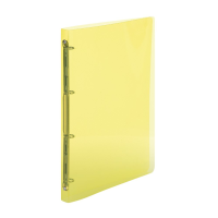 Pořadač A5 - 4 kroužky - průhledný - Lines žlutá - 2-243