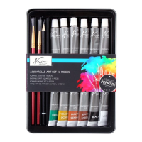 Akvarelové barvy v kovovém boxu - 16 ks - AR0500/GE