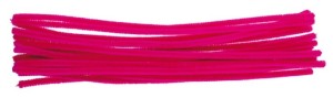 Žinylka chlupaté modelovací drátky - růžové - 16 ks - 6702-05