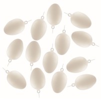 Plastová vajíčka na zavěšení - 6 cm - 12 ks v sáčku - 9339

