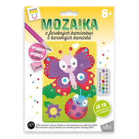 Kreativní tvoření - mozaika z barevných kamínků - Motýl - 1935-0004