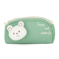 Pouzdro etue OxyKids - plyšový mědvěd - zelený - 6-65426