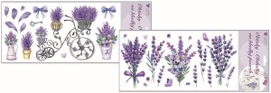 Obtisky na hladký povrch - Levandule - 21 x 41 cm - 15514