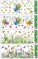 Okenní fólie - pruh - Květy - 60 x 22,5 cm - 6786