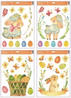 Velikonoční okenní fólie s glitry - 30 x 42 cm - 6917