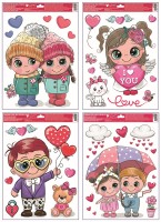 Okenní fólie - Láska - 30 x 42 cm - 6793