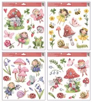 Okenní fólie s glitry - Víly - 30 x 33,5 cm - 6789