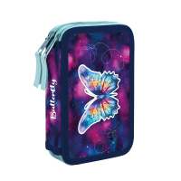 Dvoupatrový školní penál - Motýl - 3-53225

