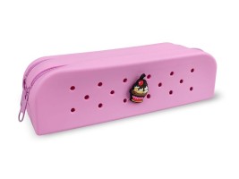 Gifty - Dvojitý silikonový penál s pinem - růžový - 8071401