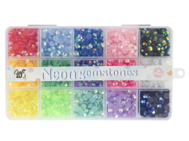 Neonové drahokamy - 15 barev - CR1214/GE