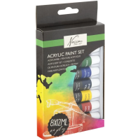 Akrylové barvy - 8 x 12 ml - AR0707