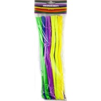 Chlupaté modelovací drátky - mix základních barev - 50 ks - DRA-1001