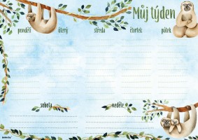 Týdenní plánovač A4 - Lenochod - 
BBL02-4







