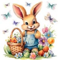 Velikonoční ubrousky L - Zajíc - 3vrstvé - 20 ks - 83101